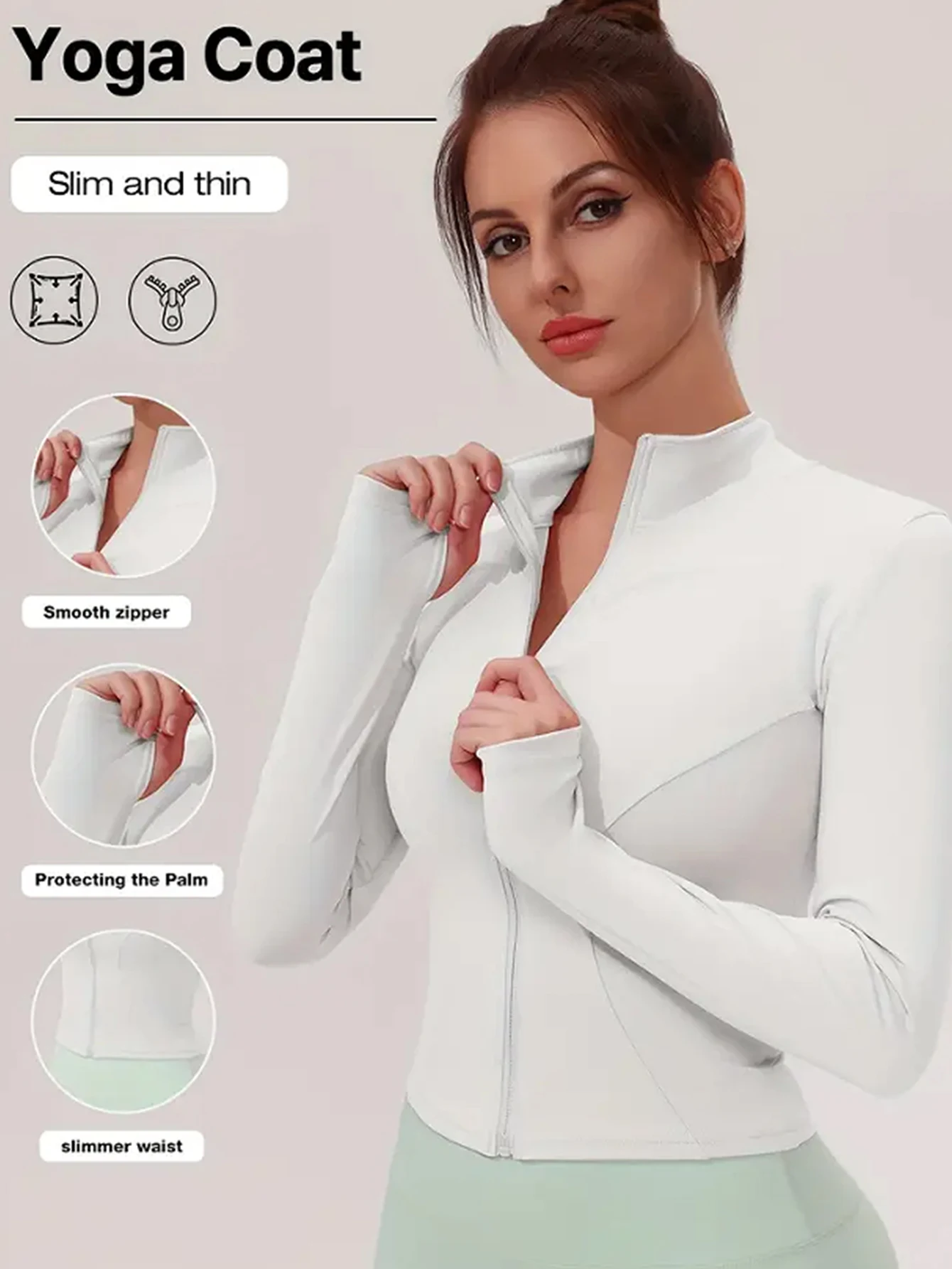 Sportowa bluza fitness ze stójką i ochroną UV Kolba