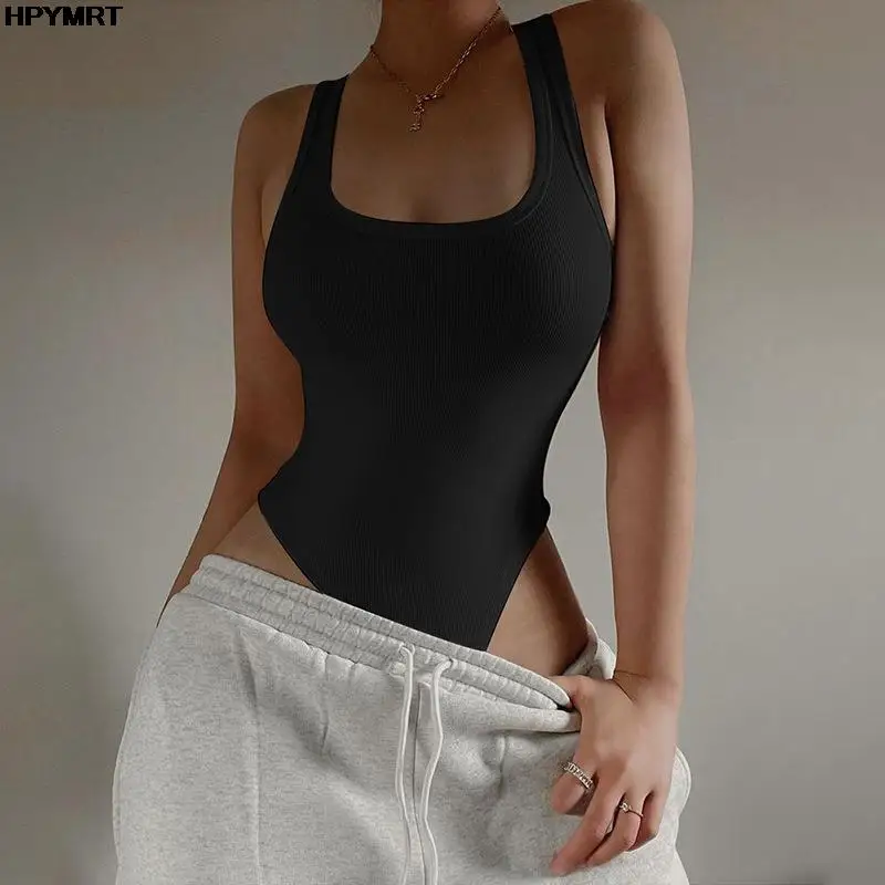 Sportowe body damskie bez pleców – halter tank top do jogi Czarny