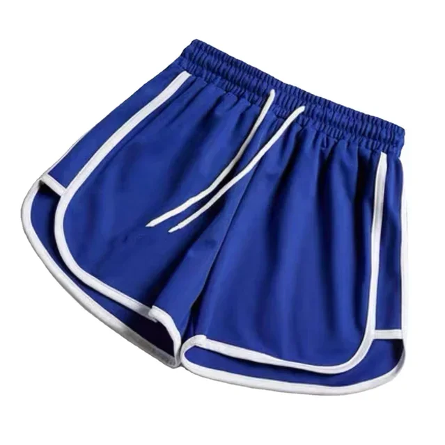 Sportowe szorty damskie do biegania oddychające plus size Niebieski