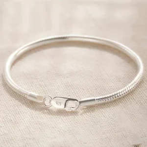 Srebrna bransoletka wężowa 925 3mm - klasyczny snake chain Srebrny