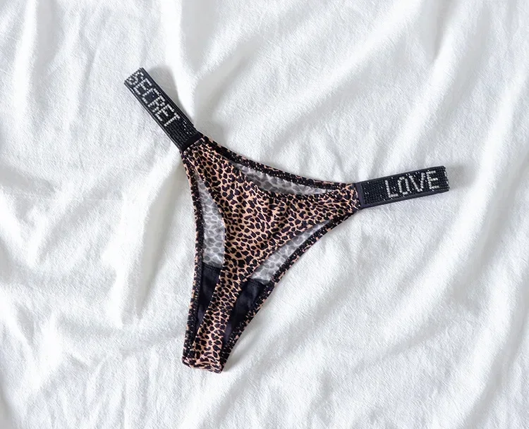 Stringi damskie z kryształkami rhinestone, seksowna tanga Głównik