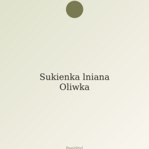 Sukienka lniana Oliwka