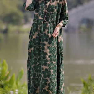 Sukienka maxi w stylu boho z kwiatowym wzorem ZANZEA Jasny