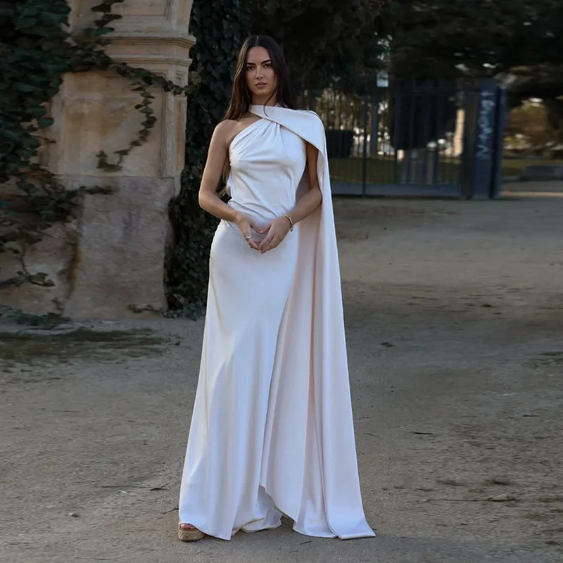 Sukienka maxi halter z odkrytymi plecami Błękitny