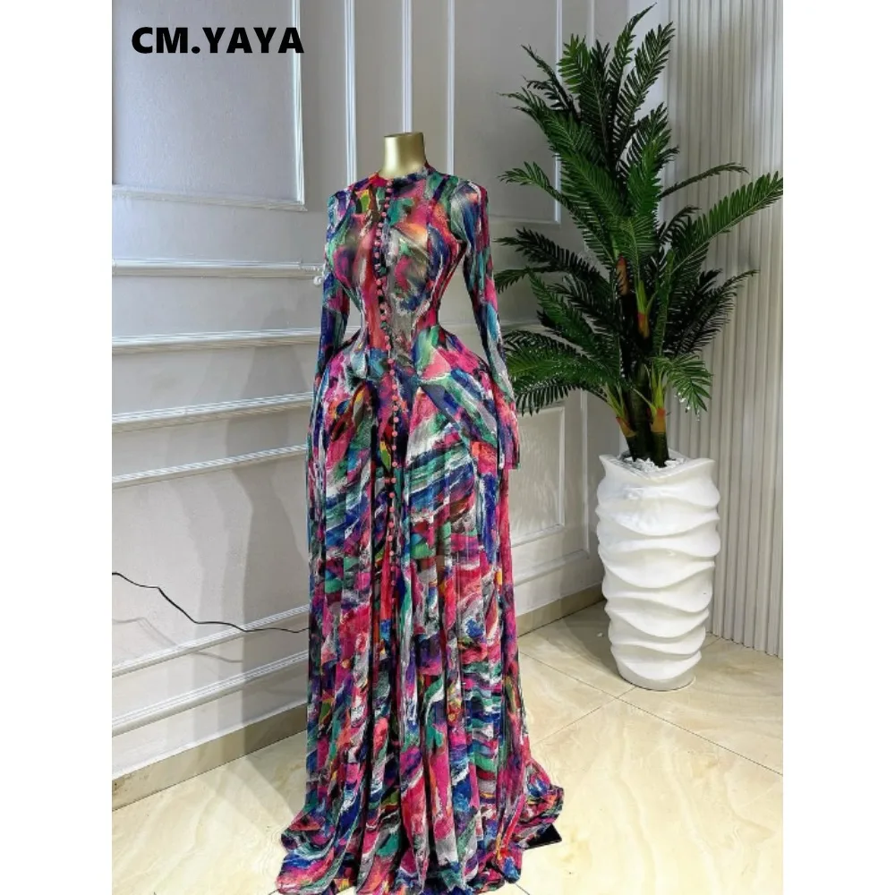 Sukienka maxi z długim rękawem i wzorem tie-dye Czarny