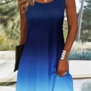 Sukienka mini tie-dye trapezowa plus size Czarny