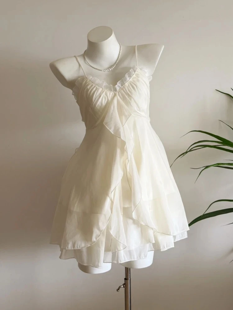 Sukienka mini vintage lolita gotycka na ramiączkach czarna Y2K Cytrynowy żółty