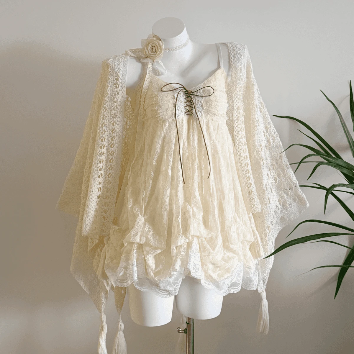 Sukienka mini vintage lolita gotycka na ramiączkach czarna Y2K Jasny żółty