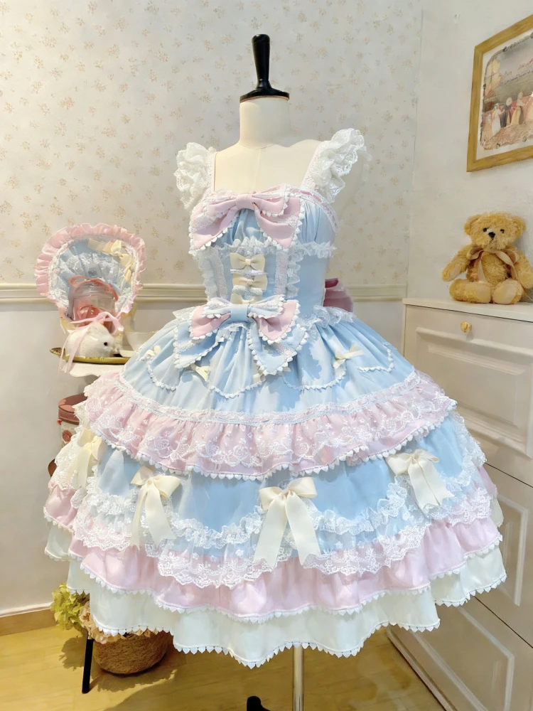 Sukienka mini z kokardą w stylu lolita i Y2k Głównik