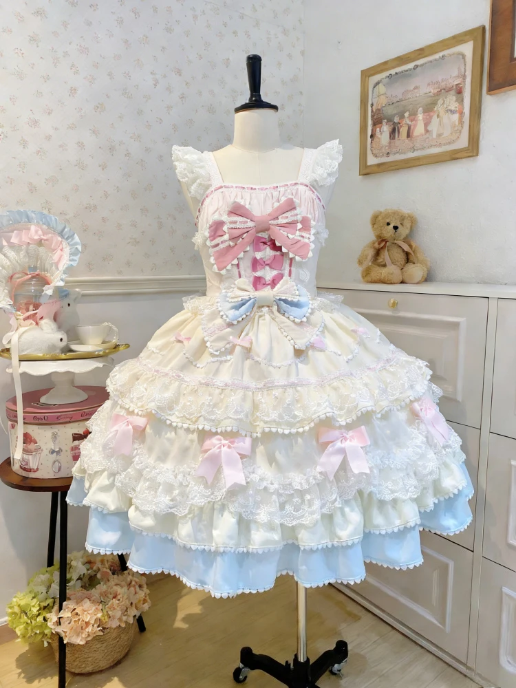 Sukienka mini z kokardą w stylu lolita i Y2k Kolor czerwonego wina