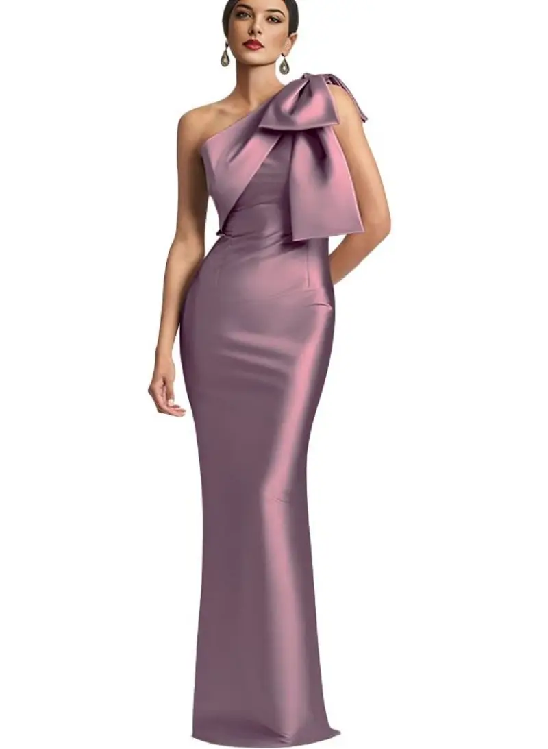 Sukienka na studniówkę syrena na jedno ramię Mauve