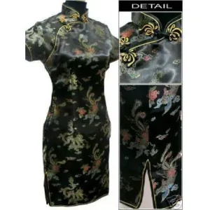 Sukienka Qipao Cheongsam w stylu chińskim plus size Szampan