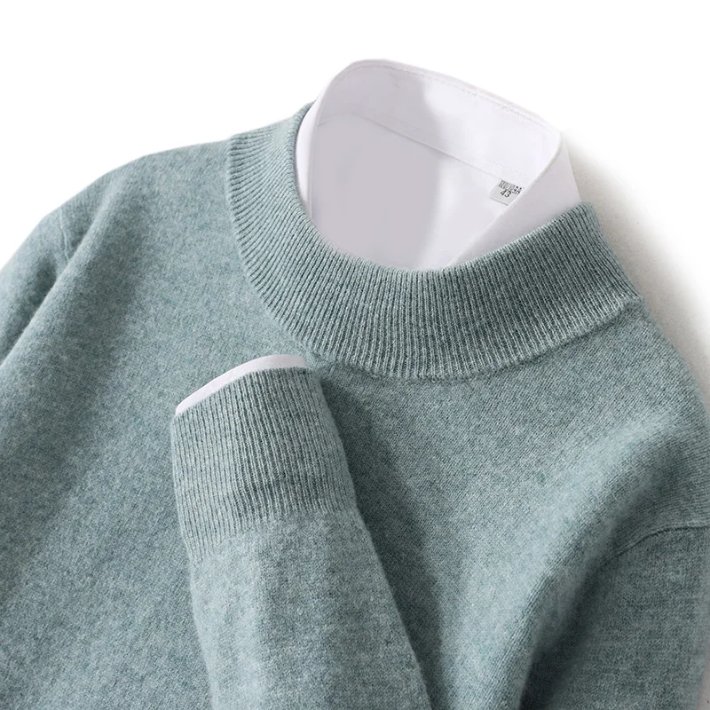 Sweter damski z wełny merynosów Plus Size do 5XL Ciemny pomarańcz