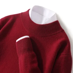 Sweter damski z wełny merynosów Plus Size do 5XL Głęboki fiolet