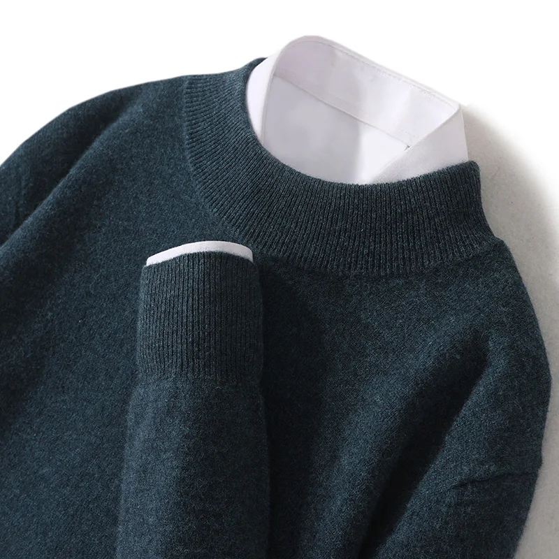 Sweter damski z wełny merynosów Plus Size do 5XL Szaro biały