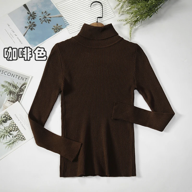 Sweter z golfem — miękki i elastyczny basic w wielu kolorach Darkcoffee