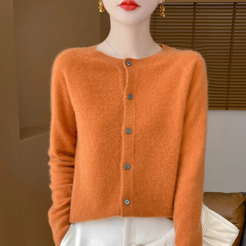 Sweter z wełny merino z okrągłym dekoltem Nan gua se