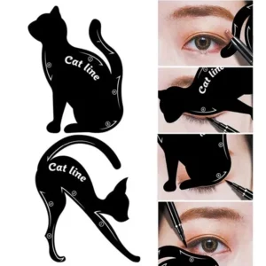 Szablon cat eye do eyelinera 2-częściowy prowadnica do makijażu Biały