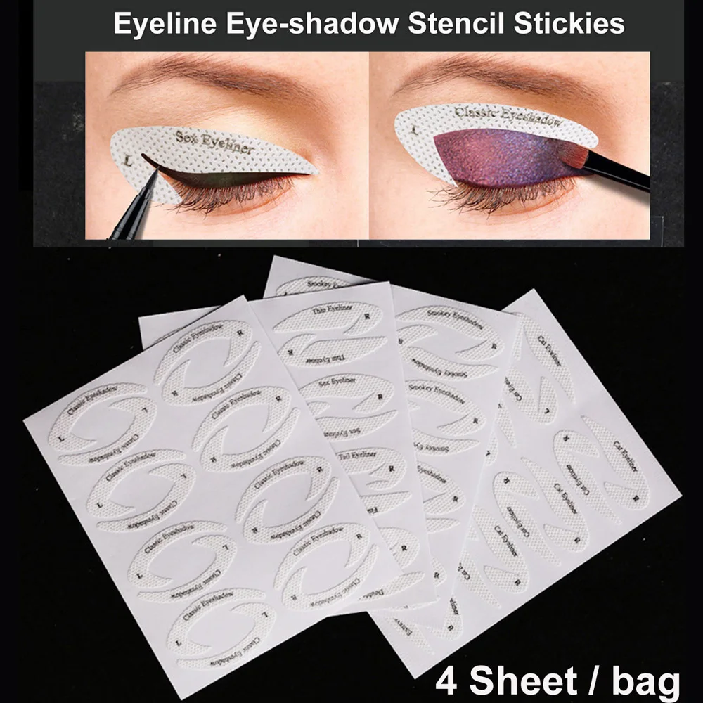 Szablon makijażu naklejka do brwi eyelinera i cienia do powiek Biały