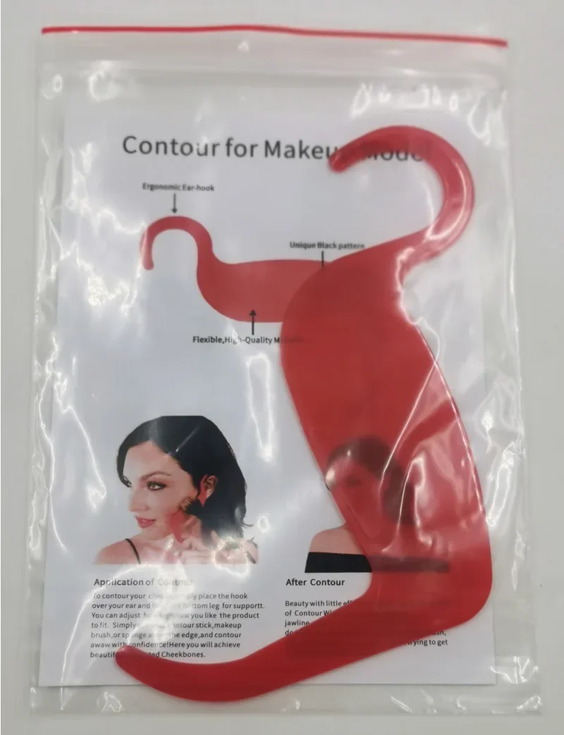 Zestaw szablonów do makijażu kontur twarzy brwi eyeliner żółty