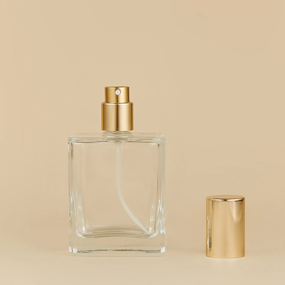 Szklana butelka do perfum 30ml lub 50ml z atomizerem – granatowa Jasnożółty