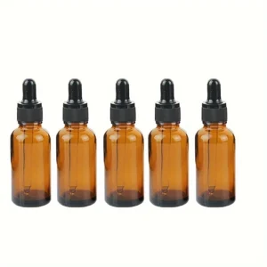 Szklana butelka z zakraplaczem 30 ml do olejków i perfum – zestaw Czekolada