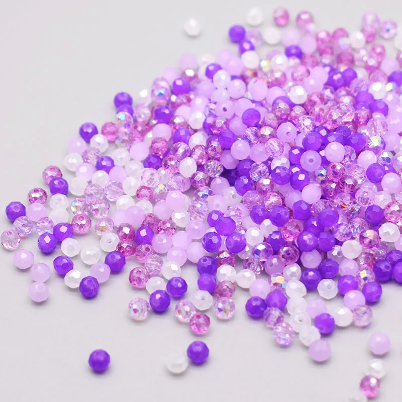 Szklane koraliki Rondell do biżuterii DIY Ciemnozielony