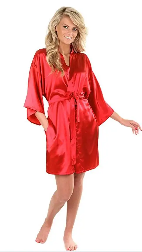 Szlafrok kimono ze sztucznego jedwabiu Kolba
