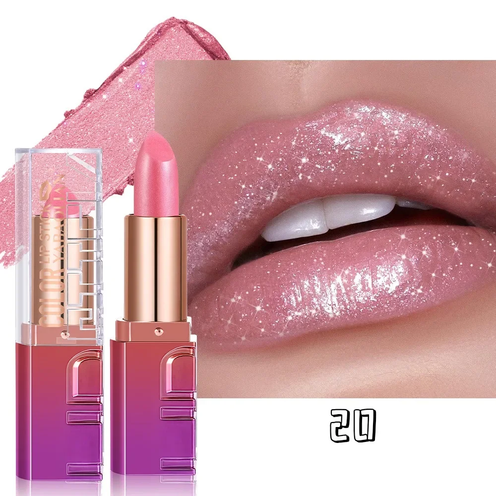 Szminka z brokatem złotym — metaliczny pigment, luksusowy blask Błękitny