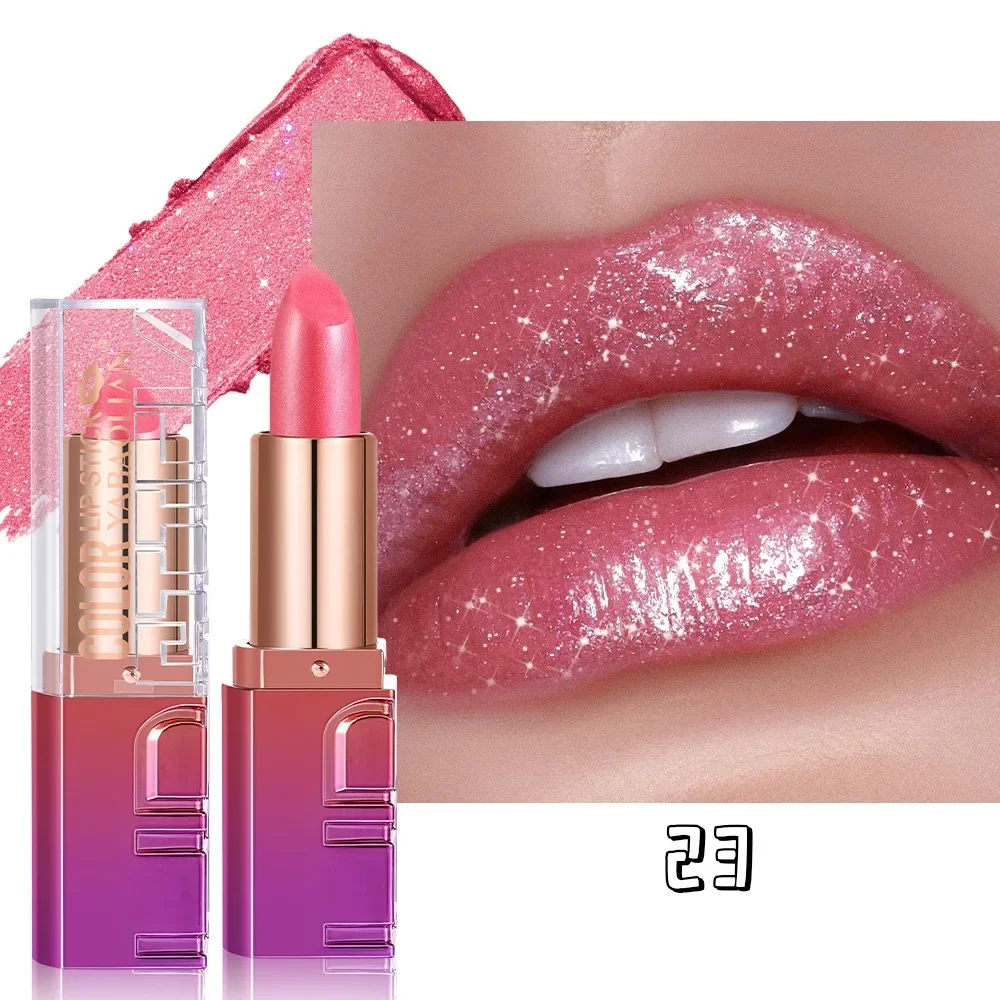 Szminka z brokatem złotym — metaliczny pigment, luksusowy blask Jasnoszary