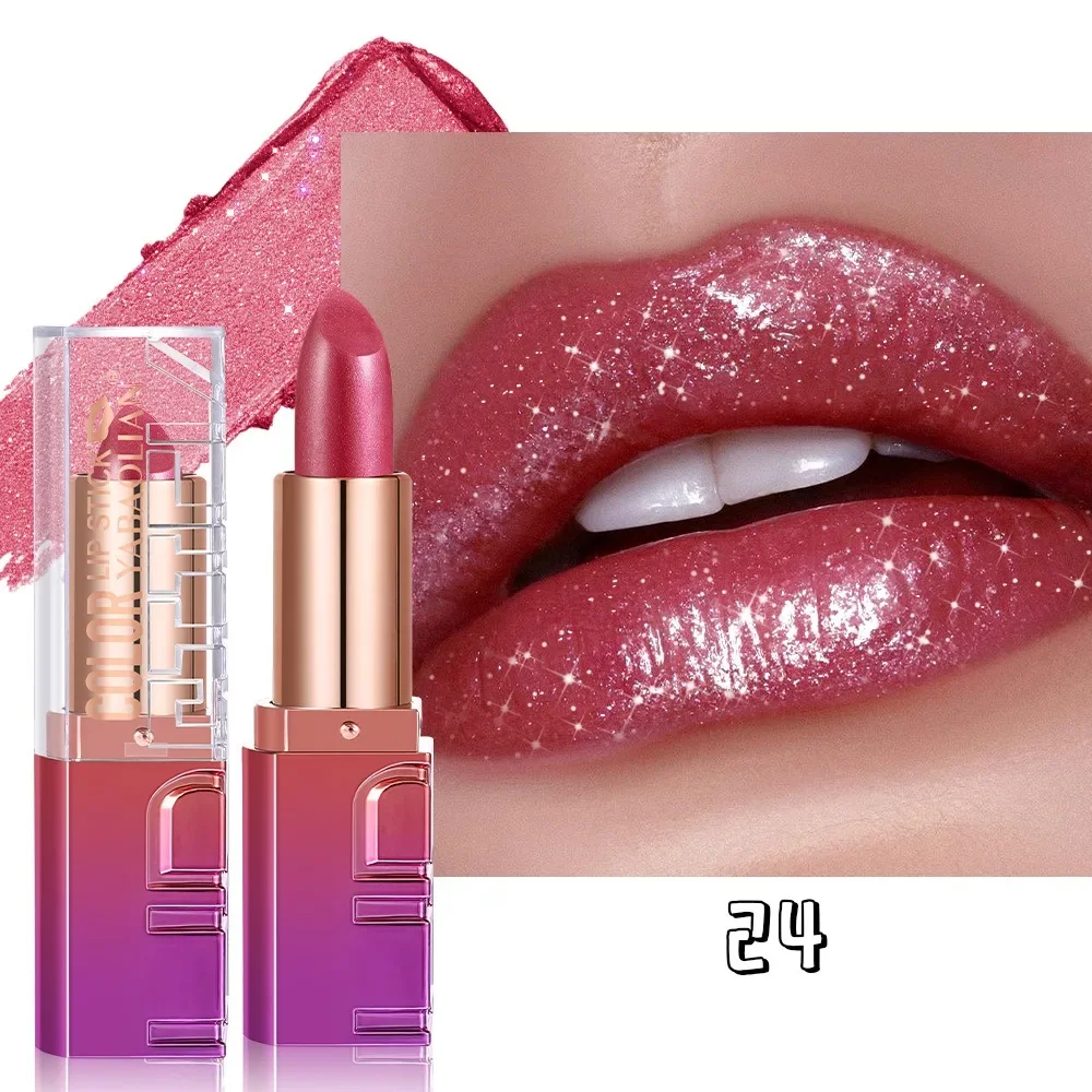 Szminka z brokatem złotym — metaliczny pigment, luksusowy blask Jasnozielony