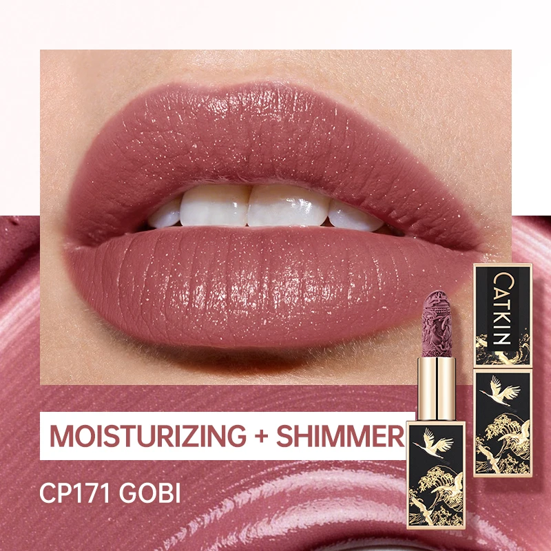 Szminka matowa CATKIN Velvet Matte — kremowa i długotrwała Czerwone wino