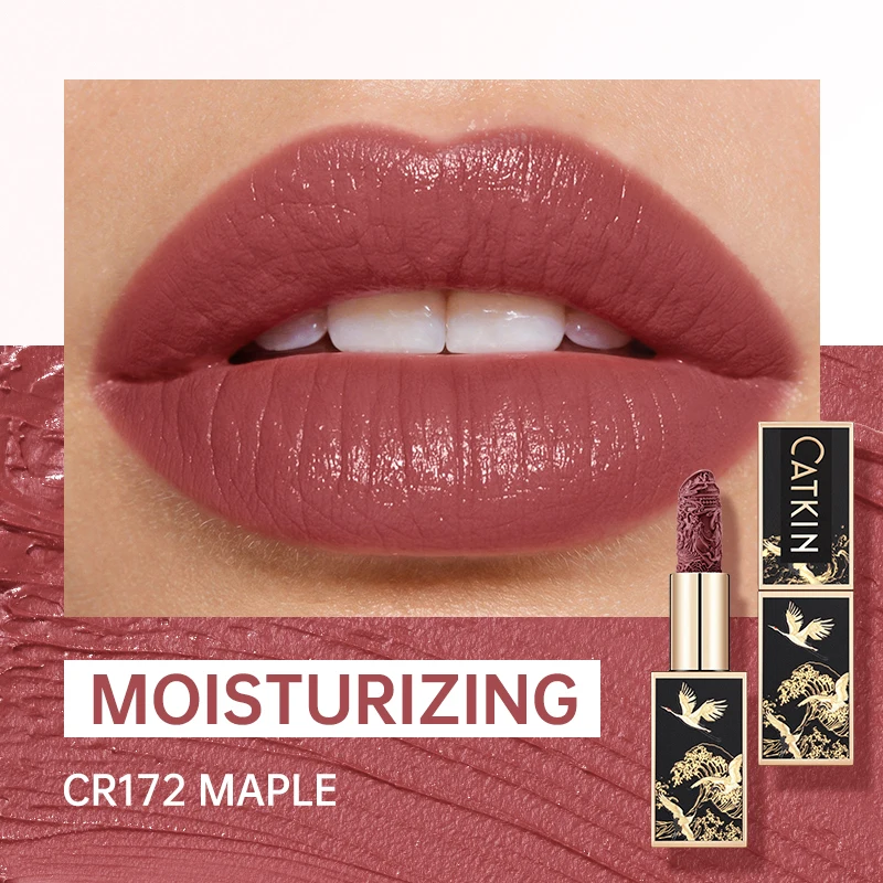 Szminka matowa CATKIN Velvet Matte — kremowa i długotrwała Niebieski