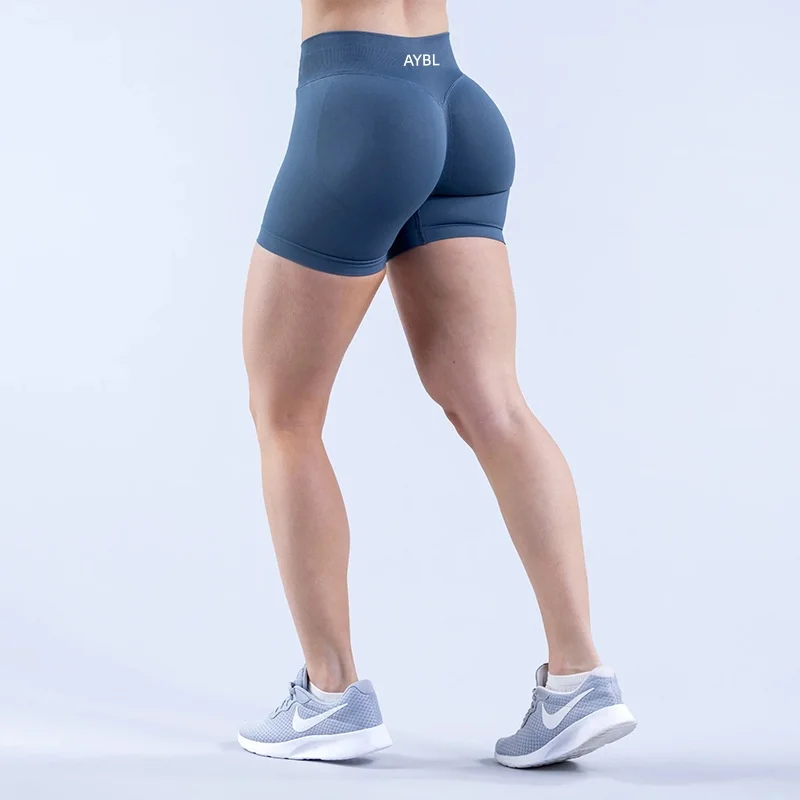 Szorty do jogi push-up z niskim stanem — bezszwowe szorty fitness damskie Wielo