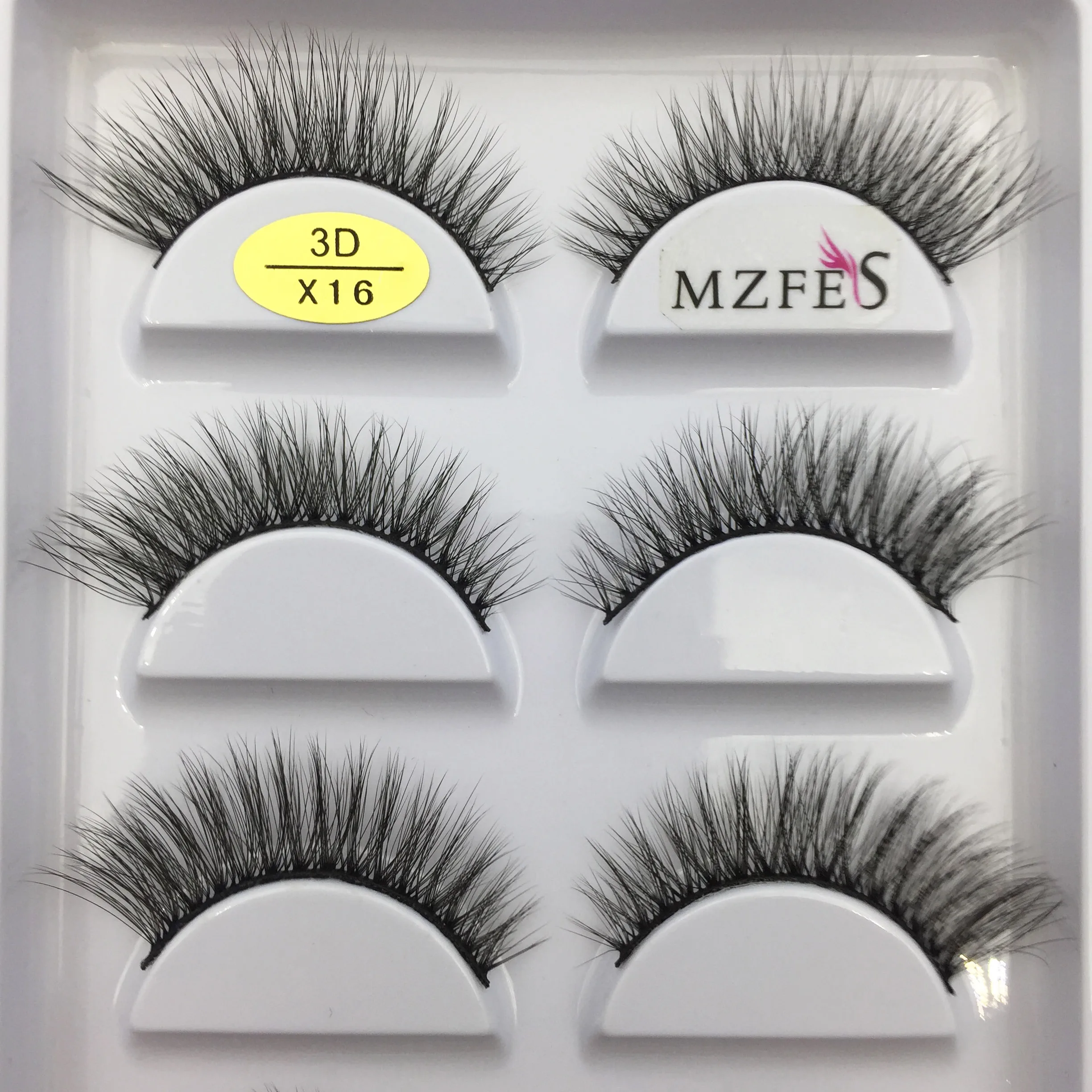 Sztuczne rzęsy 3D Mink (5 par) — naturalne i puszyste Miętowa zielona