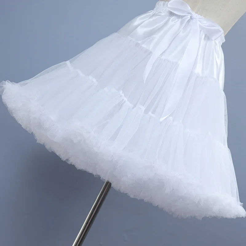 Tiulowa halka spódnica tutu 40 cm bufiasty podkoszulek Biały