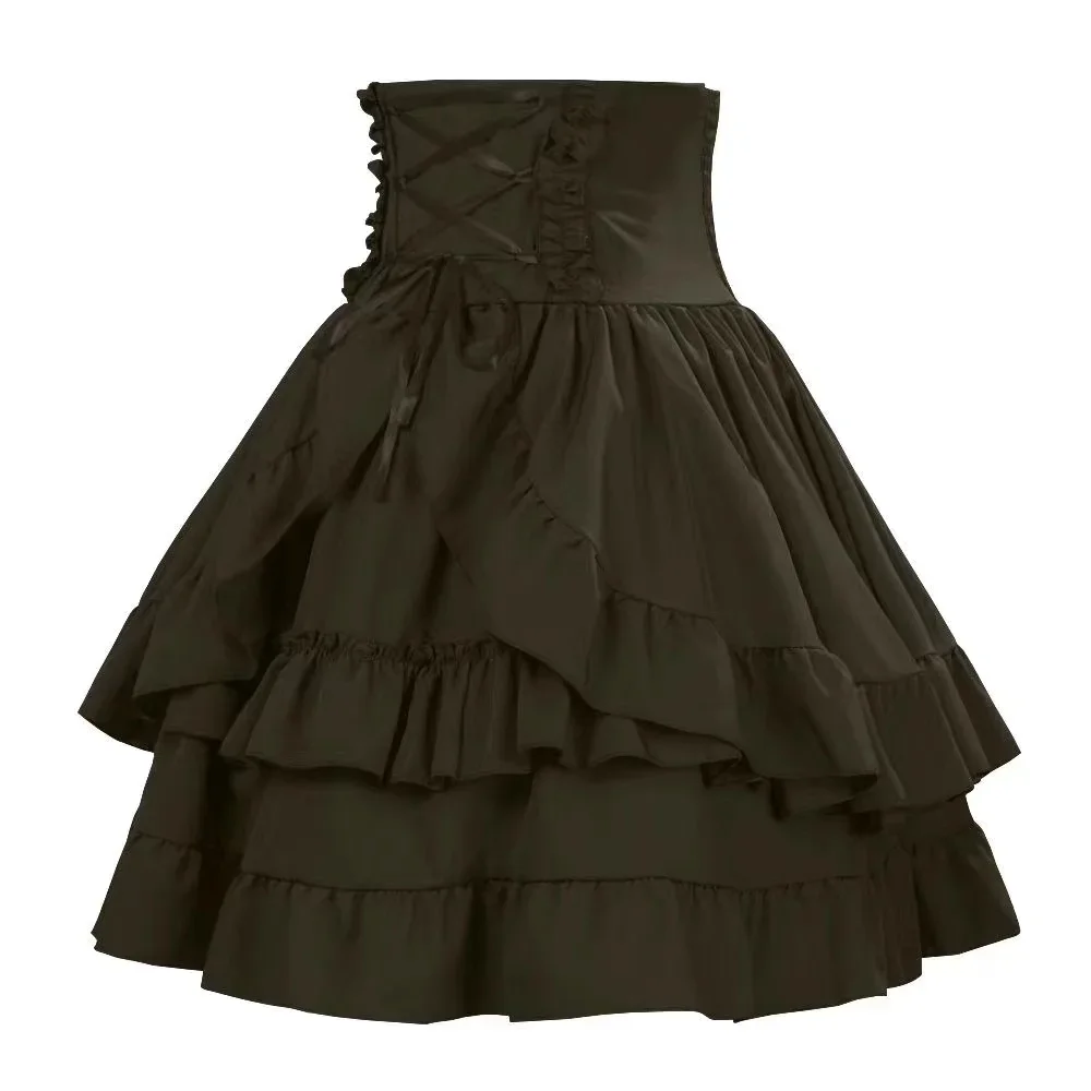 Tiulowa spódnica tutu w stylu gothic lolita Brązowy