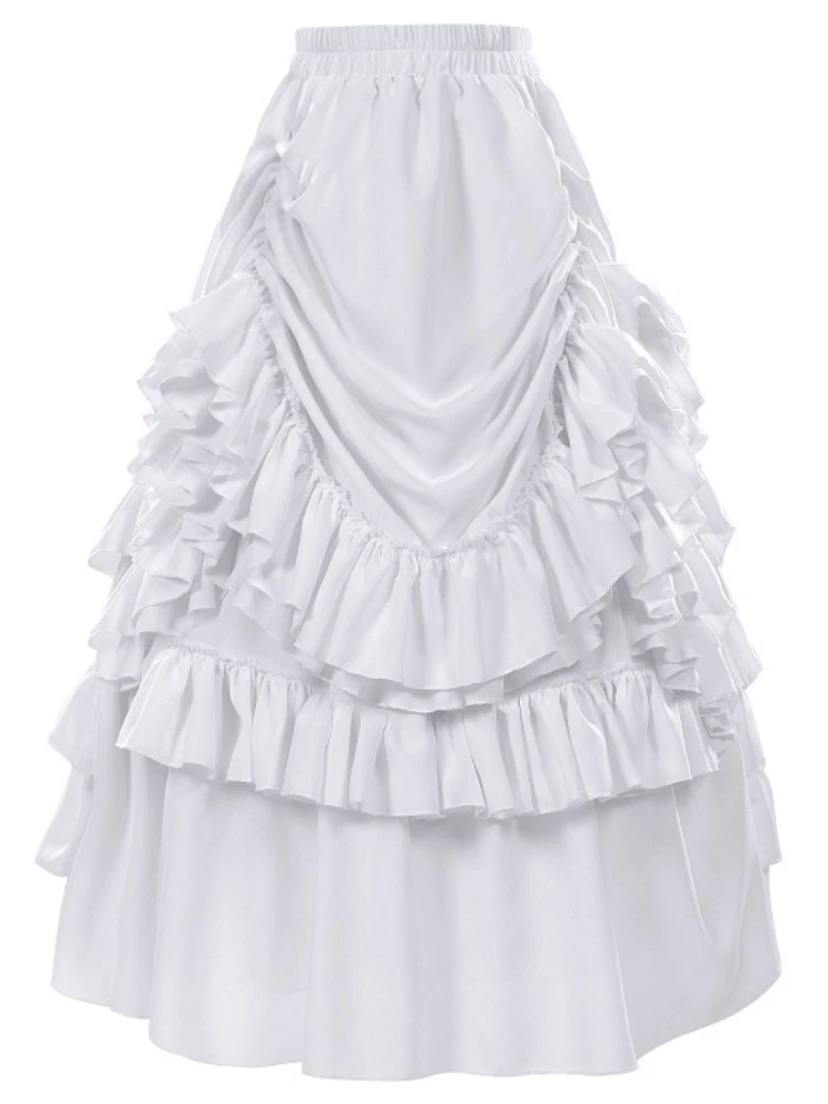 Tiulowa spódnica tutu w stylu gothic lolita Biały