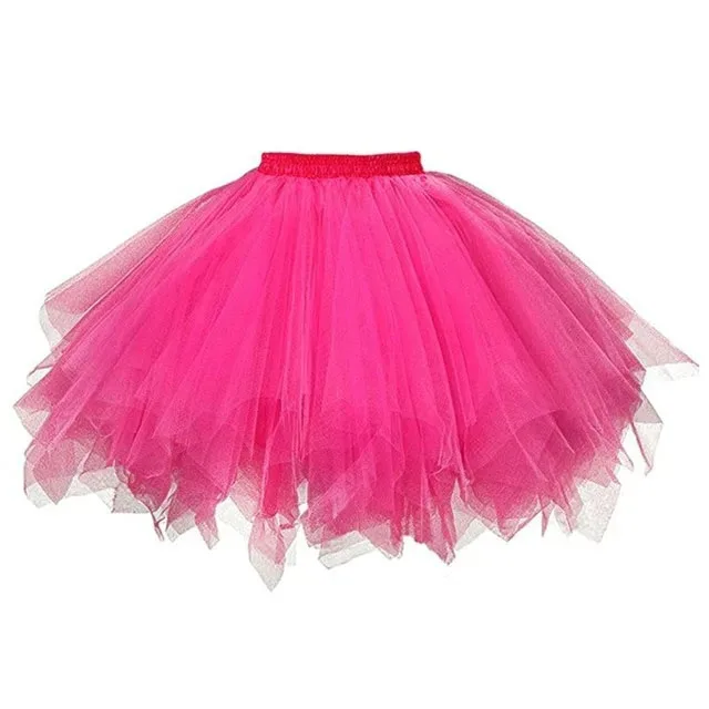 Tiulowa spódnica tutu w stylu rockabilly 50s Brązowy