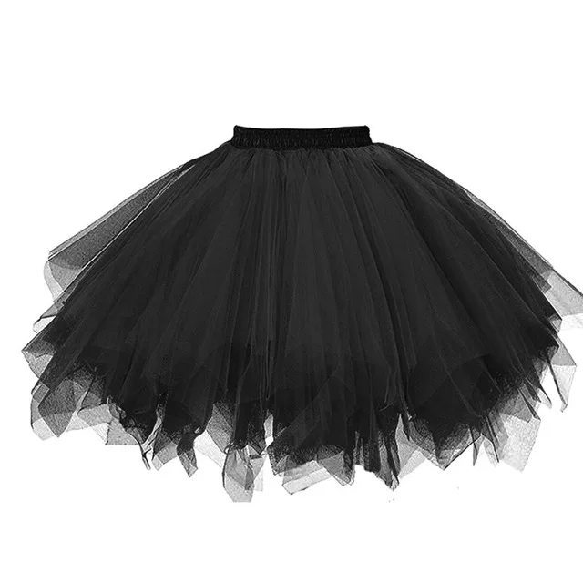 Tiulowa spódnica tutu w stylu rockabilly 50s Czarny