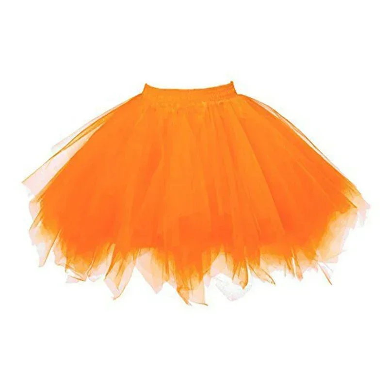 Tiulowa spódniczka tutu w cukierkowych kolorach Pomarańczowy