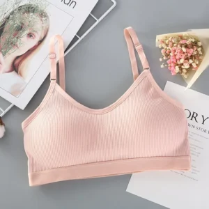 Top bandeau bez fiszbin z wkładkami - bielizna damska Różowy