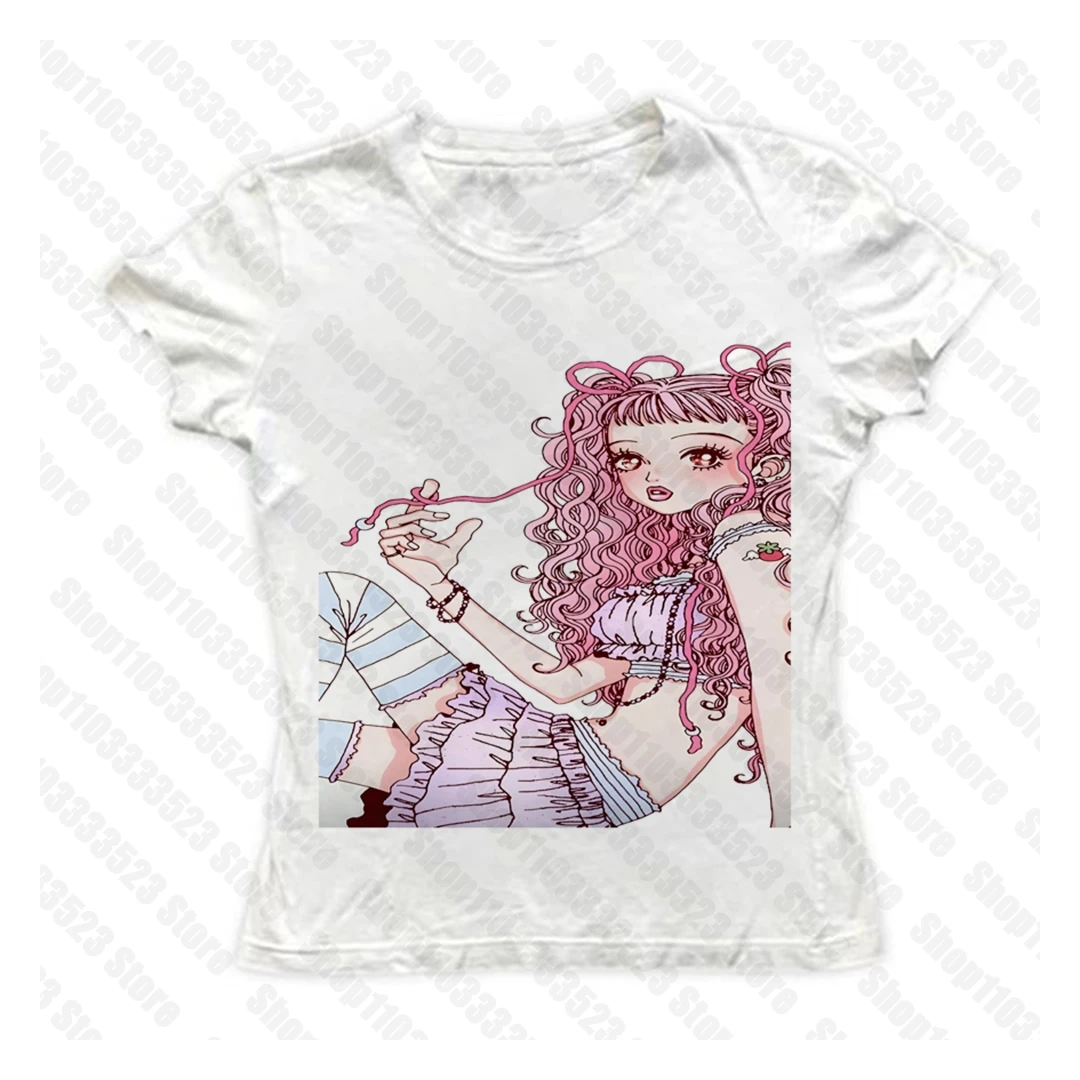 Top crop gothic Harajuku damski Y2K Mięta