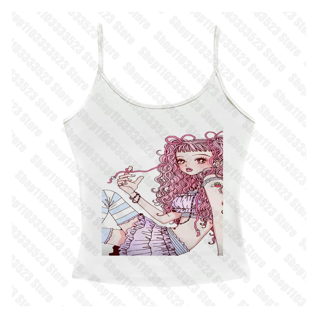 Top crop gothic Harajuku damski Y2K Wielo