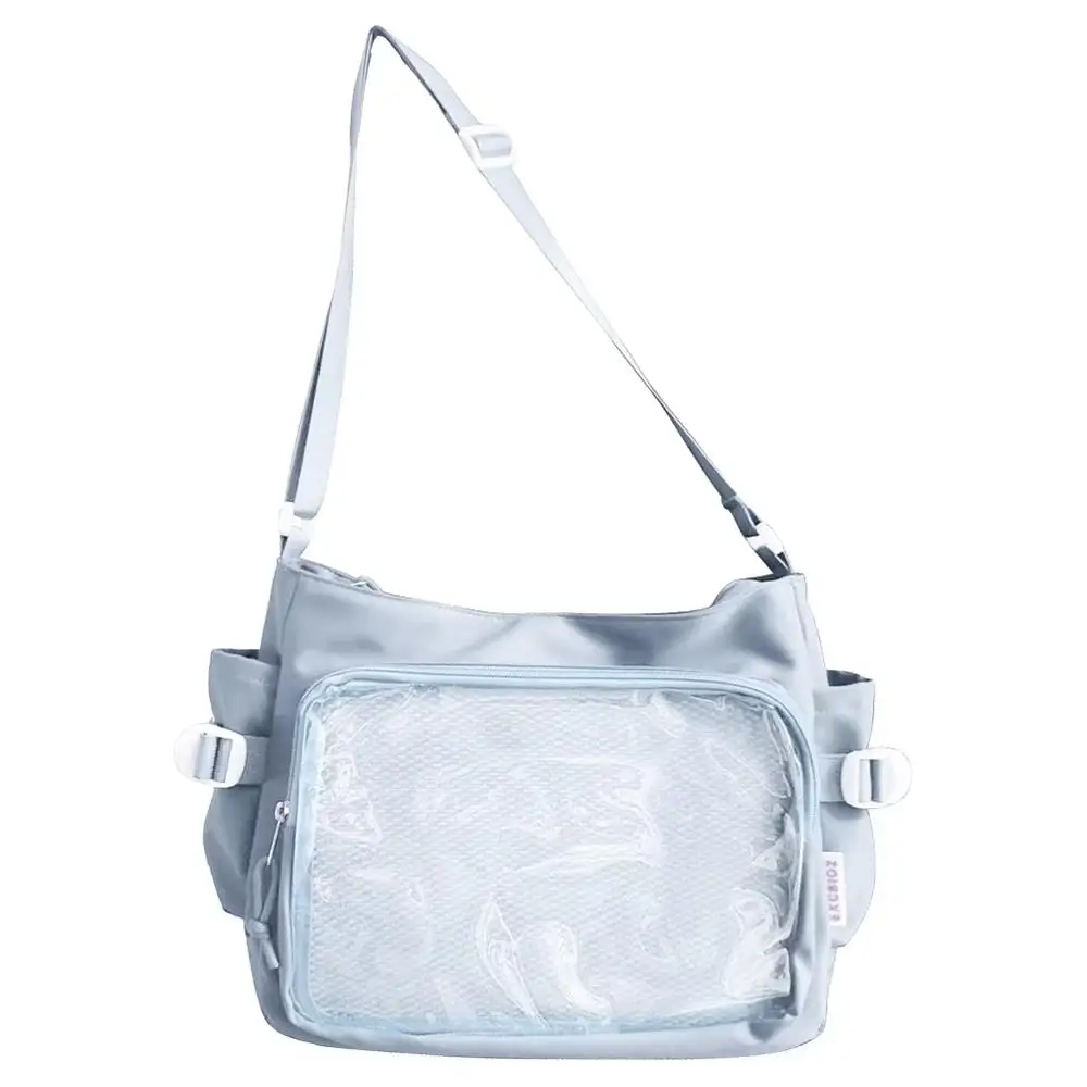 Torba Ita w stylu Y2K Harajuku z okienkiem PVC Niebieski