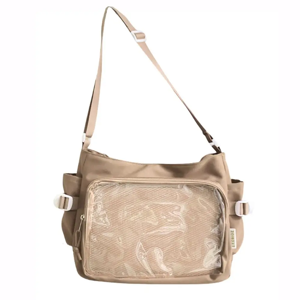 Torba Ita w stylu Y2K Harajuku z okienkiem PVC Brązowy