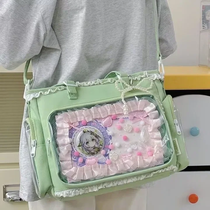 Torba Itabag Baletka z Apetytem — japońska torebka kawaii na ramię Zielony