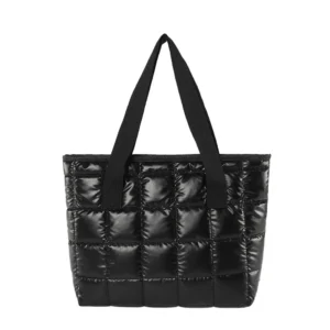 Torebka crossbody w kratę — elegancka torba na ramię do codziennych stylizacji Czarny