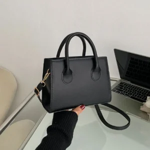 Torebka shopper z ekoskóry — luksusowy tote na co dzień Czarny
