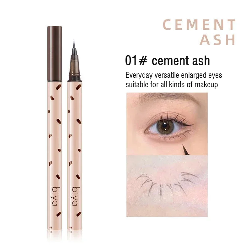 Ultra-cienki eyeliner w pisaku jedwabnik matowy brązowy szary długotrwały Armijna zieleń